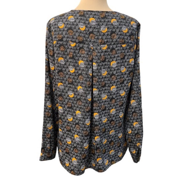 CAbi Limited Edition Eclipse Long Sleeve Blouse Size: Medium - Picture 4 of 5